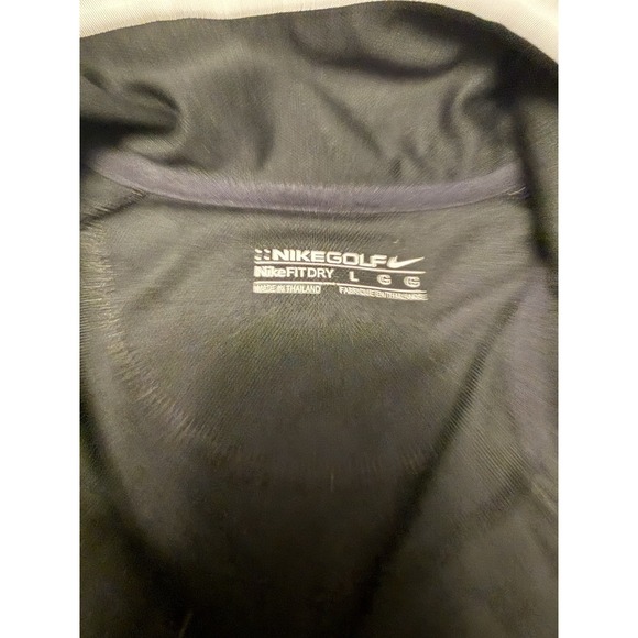 Nike Golf NikeFIT DRY Moisture Wicking Black/White Polo Shirt Size L - Picture 4 of 7